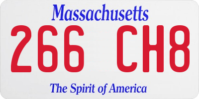 MA license plate 266CH8