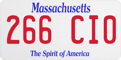 MA license plate 266CI0