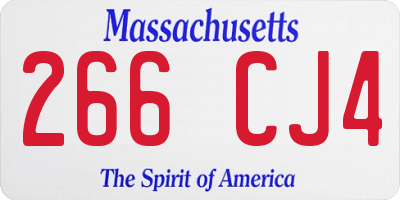 MA license plate 266CJ4