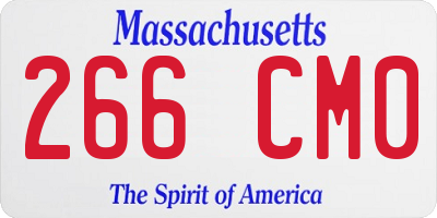 MA license plate 266CM0
