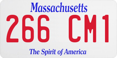 MA license plate 266CM1