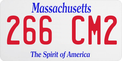 MA license plate 266CM2