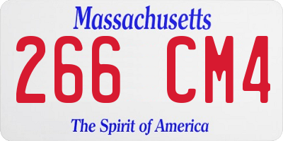 MA license plate 266CM4