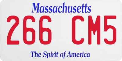 MA license plate 266CM5