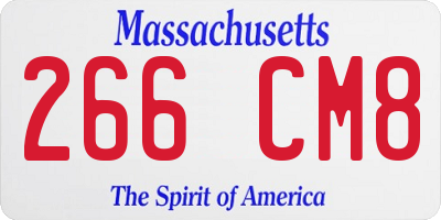 MA license plate 266CM8