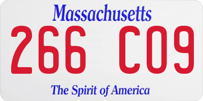 MA license plate 266CO9