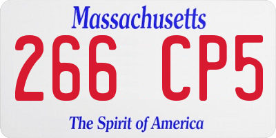 MA license plate 266CP5