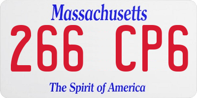 MA license plate 266CP6