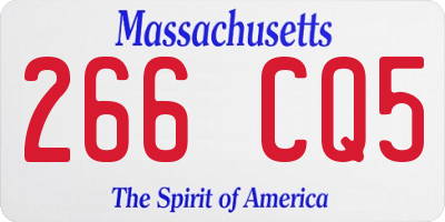 MA license plate 266CQ5