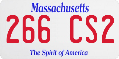 MA license plate 266CS2