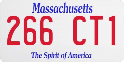 MA license plate 266CT1
