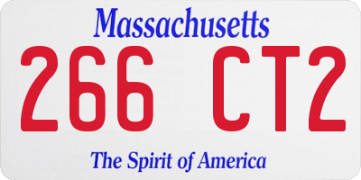 MA license plate 266CT2