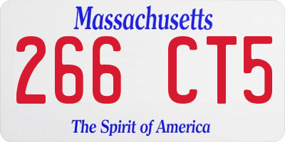 MA license plate 266CT5