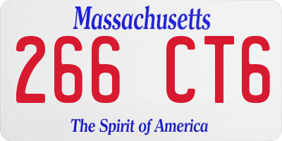 MA license plate 266CT6