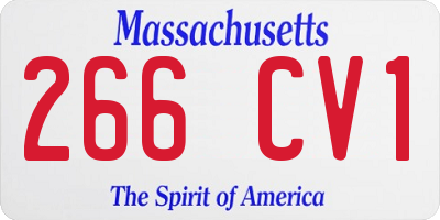 MA license plate 266CV1