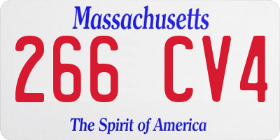 MA license plate 266CV4