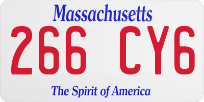 MA license plate 266CY6