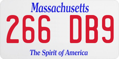 MA license plate 266DB9