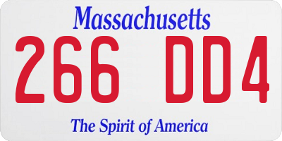 MA license plate 266DD4