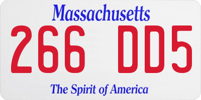 MA license plate 266DD5