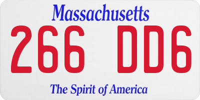 MA license plate 266DD6