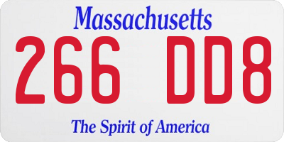 MA license plate 266DD8