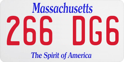 MA license plate 266DG6