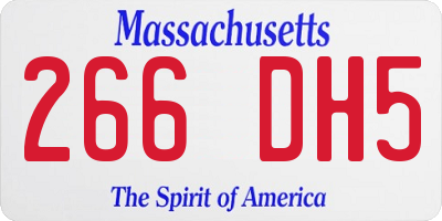 MA license plate 266DH5