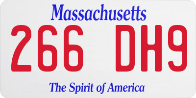 MA license plate 266DH9