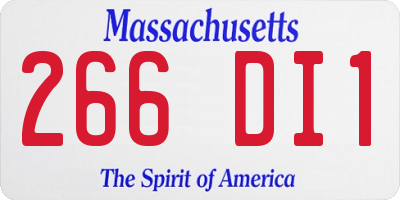 MA license plate 266DI1