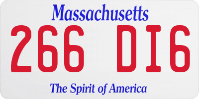 MA license plate 266DI6
