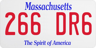 MA license plate 266DR6