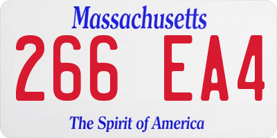 MA license plate 266EA4