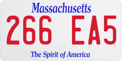 MA license plate 266EA5
