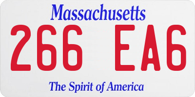 MA license plate 266EA6