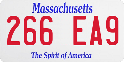 MA license plate 266EA9