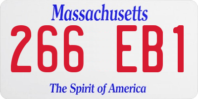MA license plate 266EB1