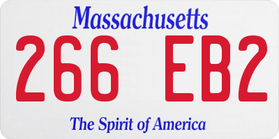 MA license plate 266EB2