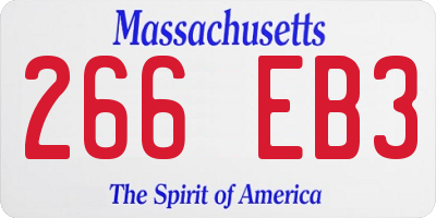 MA license plate 266EB3