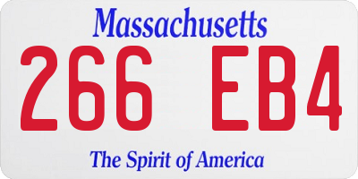 MA license plate 266EB4
