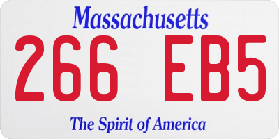 MA license plate 266EB5