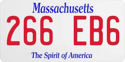 MA license plate 266EB6