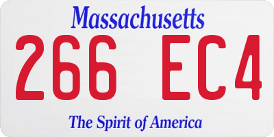 MA license plate 266EC4