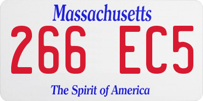 MA license plate 266EC5