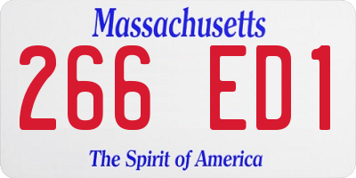 MA license plate 266ED1