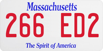 MA license plate 266ED2