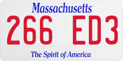 MA license plate 266ED3