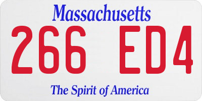 MA license plate 266ED4
