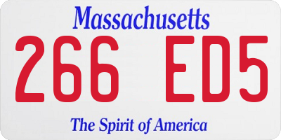 MA license plate 266ED5