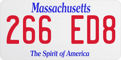 MA license plate 266ED8